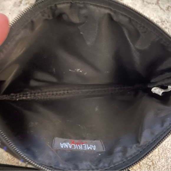 Americana by Sharif Set of 3 Travel Bags in Black and Blue Floral Print - Picture 7 of 8